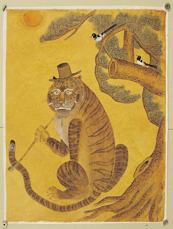 Korean tiger symbolism art