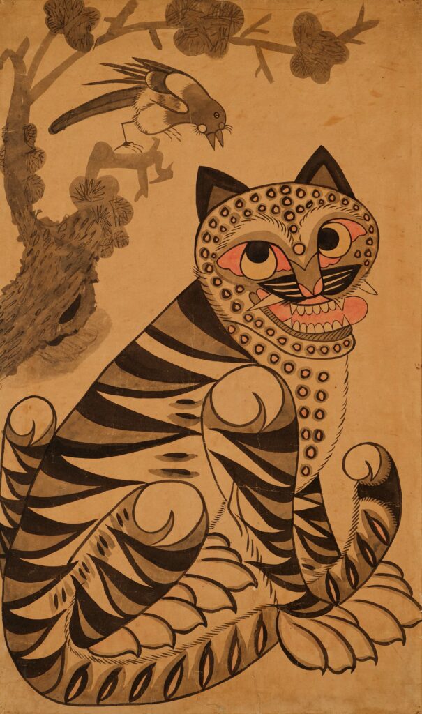 Korean tiger folk painting minhwa example