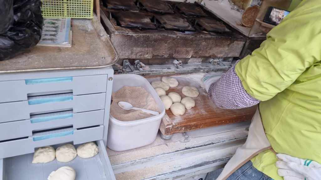 Making oil-free hotteok Korean sweet pancake, healthier version