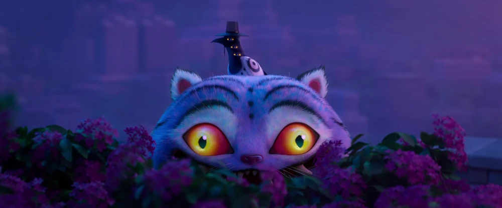 Sussie magpie and Derpy tiger together K-Pop Demon Hunters Netflix Hojakdo folk art duo