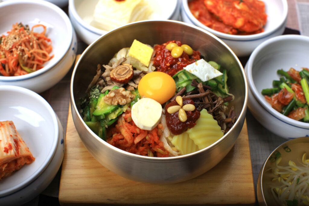 Jeonju bibimbap topped with gochujang sauce — one of the most iconic Korean dishes using fermented chili paste
